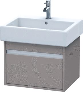 DURAVIT KETHO WASTAFELONDERBOUW MET 1 LADE 55X44X41CM VOOR VERO 045460 (ONGESLEPEN) BASALT