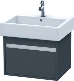 DURAVIT KETHO WASTAFELONDERBOUW MET 1 LADE 55X44X41CM VOOR VERO 045460 (ONGESLEPEN) GRAFIET