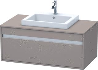 DURAVIT KETHO WASTAFELONDERBOUW MET 1 LADE VOOR 1 INBOUWWASTAFEL 100X42.6X55CM BASALT 