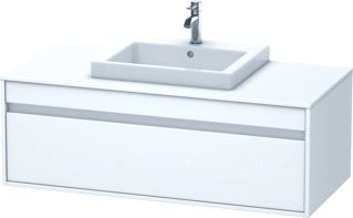 DURAVIT KETHO WASTAFELONDERBOUW MET 1 LADE VOOR 1 INBOUWWASTAFEL 120X42.6X55CM MAT WIT 