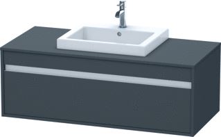 DURAVIT KETHO WASTAFELONDERBOUW MET 1 LADE VOOR 1 INBOUWWASTAFEL 120X42.6X55CM GRAFIET