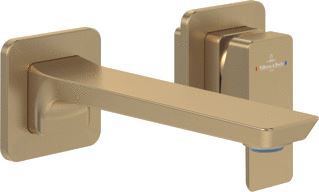 VILLEROY & BOCH SUBWAY 3.0 EENGREEPS WASTAFELKRAAN ZONDER PUSH-OPEN AFVOERGARNITUUR BRUSHED GOLD