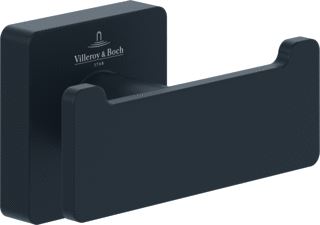 VILLEROY & BOCH STRIKING DUBBELE HANDDOEKHAAK 80 X 44 X 45 MM MATT BLACK 