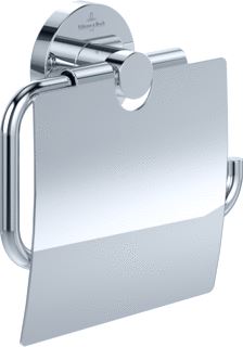 VILLEROY & BOCH TENDER TOILETROLHOUDER MET DEKSEL 134 X 38 X 132 MM CHROME 