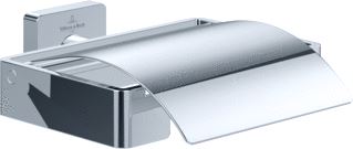 VILLEROY & BOCH TOILETROLHOUDER MET DEKSEL 131 X 115 X 45 MM CHROME 