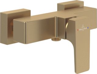 VILLEROY & BOCH ARCHITECTURA SQUARE EENGREEPS DOUCHEKRAAN BRUSHED GOLD 