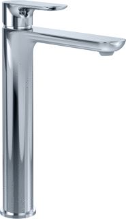 VILLEROY & BOCH O.NOVO EENGREEPS WASTAFELKRAAN VERHOOGD MET PUSH-OPEN AFVOERGARNITUUR CHROME 