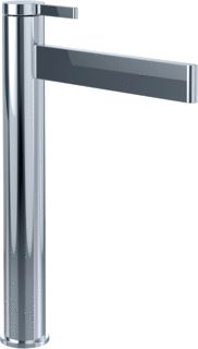 VILLEROY & BOCH DAWN EENGREEPS WASTAFELKRAAN VERHOOGD ZONDER PUSH-OPEN AFVOERGARNITUUR CHROME 