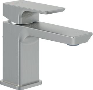 VILLEROY & BOCH SUBWAY 3.0 EENGREEPS WASTAFELKRAAN MET TREKSTANG-AFVOERGARNITUUR BRUSHED NICKEL MATT 