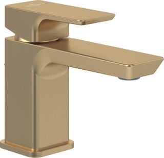 VILLEROY & BOCH SUBWAY 3.0 EENGREEPS WASTAFELKRAAN MET TREKSTANG-AFVOERGARNITUUR BRUSHED GOLD 