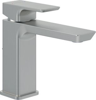 VILLEROY & BOCH SUBWAY 3.0 EENGREEPS WASTAFELKRAAN MET TREKSTANG-AFVOERGARNITUUR BRUSHED NICKEL MATT 