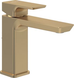 VILLEROY & BOCH SUBWAY 3.0 EENGREEPS WASTAFELKRAAN MET TREKSTANG-AFVOERGARNITUUR BRUSHED GOLD 