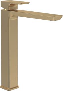 VILLEROY & BOCH SUBWAY 3.0 EENGREEPS WASTAFELKRAAN VERHOOGD ZONDER PUSH-OPEN AFVOERGARNITUUR BRUSHED GOLD 