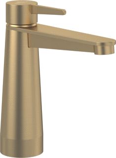 VILLEROY & BOCH CONUM EENGREEPS WASTAFELKRAAN ZONDER PUSH-OPEN AFVOERGARNITUUR BRUSHED GOLD 