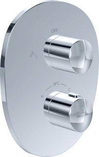 VILLEROY & BOCH ANTAO INBOUWTHERMOSTAAT MET TWEEWEG STOPKRAAN CHROME 