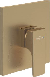 VILLEROY & BOCH ARCHITECTURA SQUARE EENGREEPS INBOUWKRAAN BRUSHED GOLD 