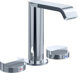 VILLEROY & BOCH DAWN DRIEGATS WASTAFELKRAAN ZONDER PUSH-OPEN AFVOERGARNITUUR CHROME 