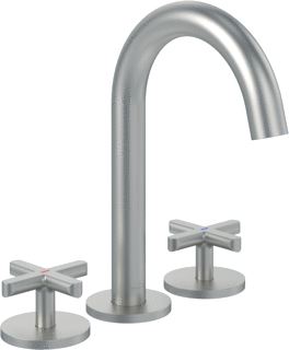 VILLEROY & BOCH LOOP & FRIENDS THREE-HOLE BASIN MIXER WITHOUT WASTE BRUSHED NICKEL MATT 