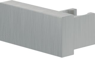 VILLEROY & BOCH HANDDOUCHEHOUDER VOOR WANDMONTAGE HOEKIG BRUSHED NICKEL MATT 