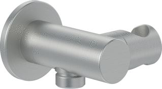 VILLEROY & BOCH HANDDOUCHEHOUDER VOOR WANDMONTAGE ROND BRUSHED NICKEL MATT 