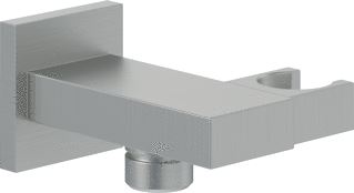 VILLEROY & BOCH HANDDOUCHEHOUDER VOOR WANDMONTAGE HOEKIG BRUSHED NICKEL MATT 