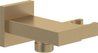 VILLEROY & BOCH HANDDOUCHEHOUDER VOOR WANDMONTAGE HOEKIG BRUSHED GOLD 