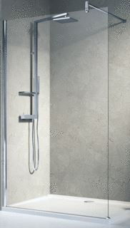 NOVELLINI LUNES H DOUCHEWAND RECHTHOEKIG WALK-IN 1950 X 1100MM (HXB) PROFIEL CHROOM 6MM GLAS HELDER