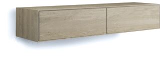 LOOOX WOOD FACET WASTAFELONDERKAST 2 LADEN SOFT-CLOSE PUSH-TO-OPEN HXBXD 300X1600X460MM EIKEN/OLD GREY