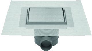 EASYDRAIN DRAIN AQUA JEWEL QUATTRO 20X20CM ZERO+ MAT ZIJUITLAAT WS 30/35/50MM 