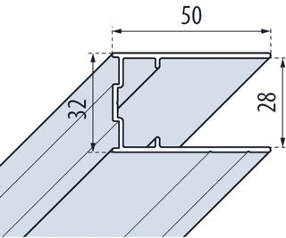 NOVELLINI VERLENGINGINGS PROFIEL YOUNG 2 200CM ZWART P05Y2ST