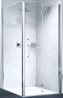 NOVELLINI YOUNG 2.0 1BS DOUCHEDEUR IN NIS VOUWDEUR RECHTS 2000 X 870MM (HXB) PROFIEL WIT MAT 6MM GLAS HELDER