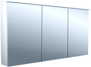 EMCO PURE 2 DESIGN OPBOUW SPIEGELKAST MET 3 DEUREN MET LED VERLICHTING 140X70X18.5CM MET WASTAFELVERLICHTING ALUMINIUM 