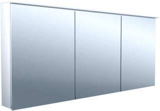 EMCO PURE 2 DESIGN OPBOUW SPIEGELKAST MET 3 DEUREN MET LED VERLICHTING 160X70X18.5CM MET WASTAFELVERLICHTING ALUMINIUM 