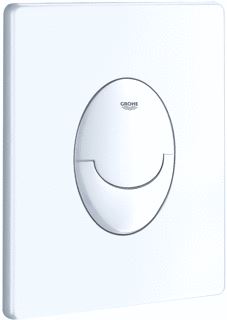 GROHE SKATE AIR BEDIENINGSPLAAT MECHANISCH VERTICAAL TWEEKNOPS 197 X 156MM (LXB) KUNSTSTOF ALPINE WIT 