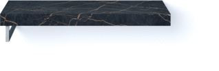 LOOOX DEKTON BASE SHELF SOLO L 100 CM LAURENT GAT RECHTS HANDDOEKHOUDER LINKS GEBORSTELD RVS 