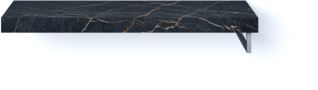 LOOOX DEKTON BASE SHELF SOLO R 120 CM DEKTON LAURENT GAT RECHTS HANDDOEKHOUDER RECHTS GEBORSTELD RVS 