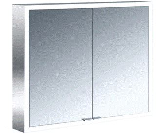 EMCO PRIME FACELIFT SPIEGELKAST OPBOUW MET 2 DEUREN M LED VERLICHTING 80X70X16.7CM MET VERSPIEGELDE ACHTERWAND ALUMIMIUM