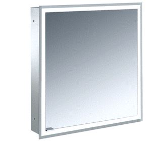 EMCO PRIME FACELIFT SPIEGELKAST INBOUW MET 1 DEUR M LED VERLICHTING 63X73X16.7CM RECHTS MET VERSPIEGELDE ACHTERWAND ALUMIMIUM