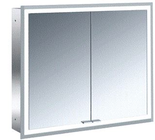 EMCO PRIME FACELIFT SPIEGELKAST INBOUW MET 2 DEUREN M LED VERLICHTING 83X73X16.7CM MET VERSPIEGELDE ACHTERWAND ALUMINIUM