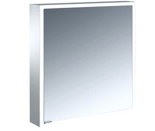 EMCO PRIME FACELIFT SPIEGELKAST OPBOUW MET 1 DEUR M LED VERLICHTING 60X70X16.7CM RECHTS MET WITTE ACHTERWAND ALUMIMIUM