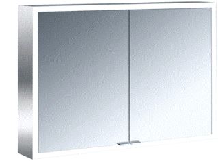 EMCO PRIME FACELIFT SPIEGELKAST OPBOUW MET 2 DEUREN M LED VERLICHTING 100X70X16.7CM MET WITTE ACHTERWAND ALUMIMIUM