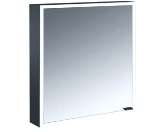 EMCO PRIME FACELIFT SPIEGELKAST OPBOUW MET 1 DEUR M LED VERLICHTING 60X70X16.7CM LINKS MET VERSPIEGELDE ACHTERWAND ZWART