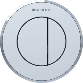 GEBERIT TYPE 10 PNEUMATISCH 2-TOETS INBOUWDRUKKER: MATCHR GEPOLIJST 