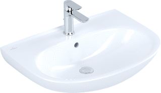 VILLEROY & BOCH O.NOVO WASTAFEL 650 X 480 X 180 MM WHITE ALPINE CERAMICPLUS MET OVERLOOP 