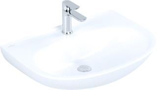 VILLEROY & BOCH O.NOVO WASTAFEL 650 X 480 X 180 MM WHITE ALPINE CERAMICPLUS ZONDER OVERLOOP 