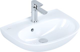 VILLEROY & BOCH O.NOVO FONTEIN 500 X 380 X 160 MM WHITE ALPINE CERAMICPLUS MET OVERLOOP 