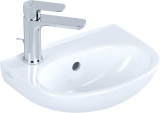 VILLEROY & BOCH O.NOVO FONTEIN MET KRAANGAT LINKS MET OVERLOOP 36X27.5X14.5CM WIT ALPIN 