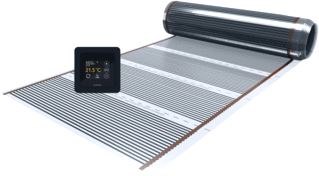 MAGNUM FOIL ELEKTRISCHE VLOERVERWARMINGSFOLIE SET INCL. WIFI THERMOSTAAT ZWART 10M2 1200W