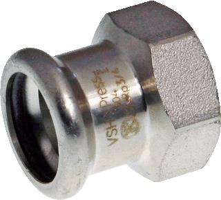 VSH XPRESS RVS 304 OVERGANGSKOPPELING 22MM X 3/4 PERS-BINNENDRAAD R2402