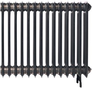 VASCO VINTAGE 50S LEDENRADIATOR VOOR MUURMONTAGE AS:LR D-160 0678X0450 BRUIN JANUARI M304